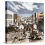 Busy Downtown Denver, Colorado, Late 1870s-null-Stretched Canvas