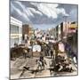 Busy Downtown Denver, Colorado, Late 1870s-null-Mounted Premium Giclee Print