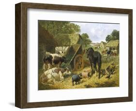 Busy Farmyard-John Frederick Herring II-Framed Giclee Print