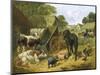 Busy Farmyard-John Frederick Herring II-Mounted Giclee Print