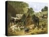 Busy Farmyard-John Frederick Herring II-Stretched Canvas