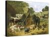 Busy Farmyard-John Frederick Herring II-Stretched Canvas