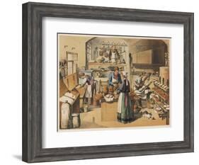 Busy French Bakery-null-Framed Art Print