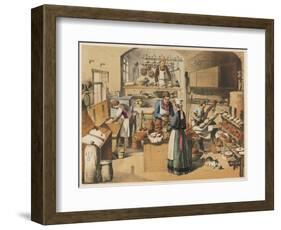 Busy French Bakery-null-Framed Art Print