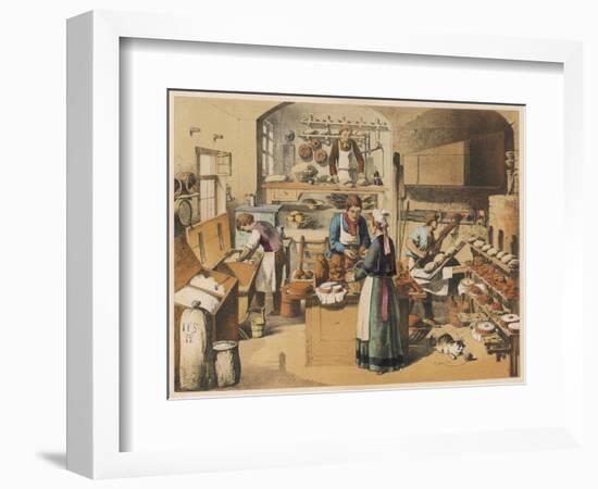 Busy French Bakery-null-Framed Art Print