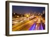 Busy Highway Traffic at Dusk in Sao Paulo, Brazil-Alex Saberi-Framed Premium Photographic Print