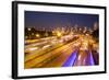 Busy Highway Traffic at Dusk in Sao Paulo, Brazil-Alex Saberi-Framed Photographic Print