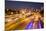 Busy Highway Traffic at Dusk in Sao Paulo, Brazil-Alex Saberi-Mounted Photographic Print