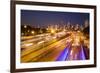 Busy Highway Traffic at Dusk in Sao Paulo, Brazil-Alex Saberi-Framed Photographic Print