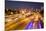 Busy Highway Traffic at Dusk in Sao Paulo, Brazil-Alex Saberi-Mounted Photographic Print