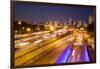 Busy Highway Traffic at Dusk in Sao Paulo, Brazil-Alex Saberi-Framed Photographic Print