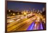 Busy Highway Traffic at Dusk in Sao Paulo, Brazil-Alex Saberi-Framed Photographic Print