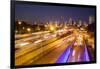 Busy Highway Traffic at Dusk in Sao Paulo, Brazil-Alex Saberi-Framed Photographic Print