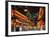 Busy Lijiang Old Town, at Night with Lion Hill and Wan Gu Tower, Lijiang, Yunnan, China, Asia-Andreas Brandl-Framed Photographic Print