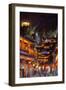 Busy Lijiang Old Town, at Night with Lion Hill and Wan Gu Tower, Lijiang, Yunnan, China, Asia-Andreas Brandl-Framed Photographic Print