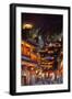 Busy Lijiang Old Town, at Night with Lion Hill and Wan Gu Tower, Lijiang, Yunnan, China, Asia-Andreas Brandl-Framed Photographic Print