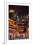 Busy Lijiang Old Town, at Night with Lion Hill and Wan Gu Tower, Lijiang, Yunnan, China, Asia-Andreas Brandl-Framed Photographic Print