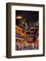 Busy Lijiang Old Town, at Night with Lion Hill and Wan Gu Tower, Lijiang, Yunnan, China, Asia-Andreas Brandl-Framed Photographic Print