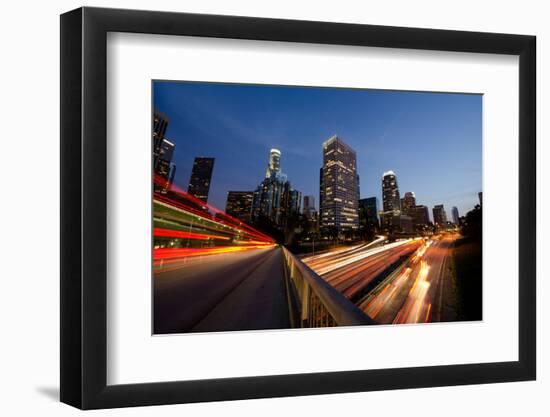 Busy Los Angeles at Night-rebelml-Framed Photographic Print