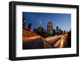 Busy Los Angeles at Night-rebelml-Framed Photographic Print