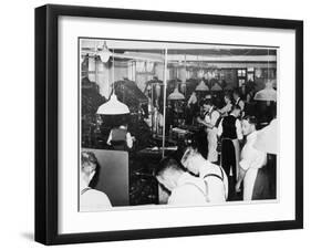 Busy Newspaper Office-null-Framed Art Print