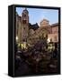 Busy Pavement Cafe at Dusk, with the Cathedral Beyond, Amalfi, Campania, Italy-Ruth Tomlinson-Framed Stretched Canvas