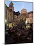 Busy Pavement Cafe at Dusk, with the Cathedral Beyond, Amalfi, Campania, Italy-Ruth Tomlinson-Mounted Photographic Print