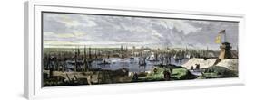 Busy Port of Baltimore, Maryland, 1870s, Viewed From Federal Hill-null-Framed Giclee Print