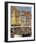 Busy Restaurant Area, Nyhavn, Copenhagen, Denmark, Scandinavia, Europe-Harding Robert-Framed Photographic Print