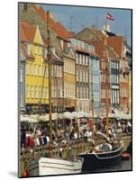 Busy Restaurant Area, Nyhavn, Copenhagen, Denmark, Scandinavia, Europe-Harding Robert-Mounted Photographic Print