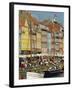 Busy Restaurant Area, Nyhavn, Copenhagen, Denmark, Scandinavia, Europe-Harding Robert-Framed Photographic Print