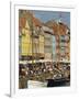 Busy Restaurant Area, Nyhavn, Copenhagen, Denmark, Scandinavia, Europe-Harding Robert-Framed Photographic Print