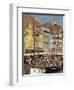 Busy Restaurant Area, Nyhavn, Copenhagen, Denmark, Scandinavia, Europe-Harding Robert-Framed Photographic Print