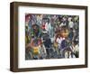 Busy Rickshaw Traffic on a Street Crossing in Dhaka, Bangladesh, Asia-Michael Runkel-Framed Photographic Print