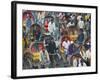 Busy Rickshaw Traffic on a Street Crossing in Dhaka, Bangladesh, Asia-Michael Runkel-Framed Photographic Print