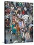 Busy Rickshaw Traffic on a Street Crossing in Dhaka, Bangladesh, Asia-Michael Runkel-Stretched Canvas