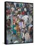 Busy Rickshaw Traffic on a Street Crossing in Dhaka, Bangladesh, Asia-Michael Runkel-Framed Stretched Canvas