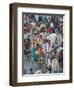 Busy Rickshaw Traffic on a Street Crossing in Dhaka, Bangladesh, Asia-Michael Runkel-Framed Photographic Print