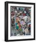 Busy Rickshaw Traffic on a Street Crossing in Dhaka, Bangladesh, Asia-Michael Runkel-Framed Photographic Print