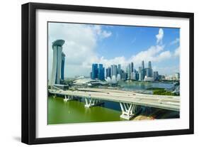 Busy Roads Leading to the Marina Bay Sands-Fraser Hall-Framed Photographic Print