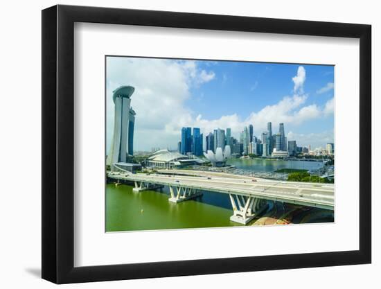 Busy Roads Leading to the Marina Bay Sands-Fraser Hall-Framed Photographic Print