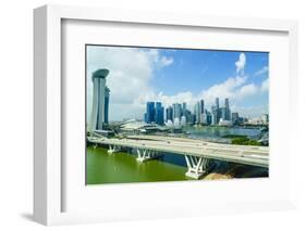 Busy Roads Leading to the Marina Bay Sands-Fraser Hall-Framed Photographic Print