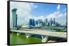 Busy Roads Leading to the Marina Bay Sands-Fraser Hall-Framed Stretched Canvas