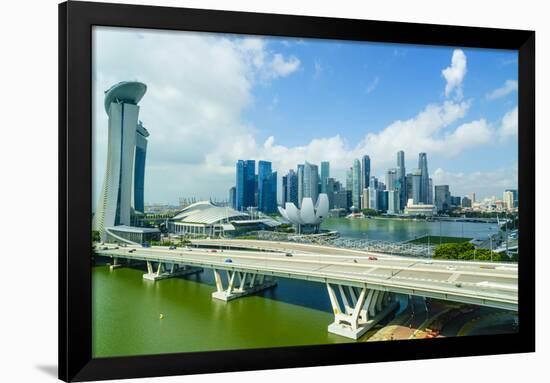 Busy Roads Leading to the Marina Bay Sands-Fraser Hall-Framed Photographic Print