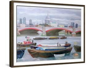 Busy Scene at Blackfriars, 2005-Terry Scales-Framed Premium Giclee Print