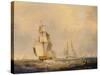 Busy Shipping Lanes in the Channel-George the Elder Chambers-Stretched Canvas