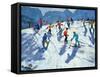Busy Ski Slope, Lofer, 2004-Andrew Macara-Framed Stretched Canvas