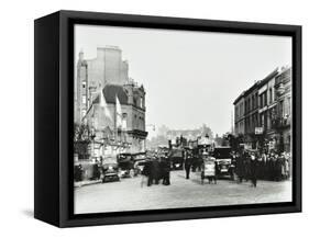 Busy Street by Stamford Bridge Stadium, (Chelsea Football Ground), Fulham, London, 1912-null-Framed Stretched Canvas