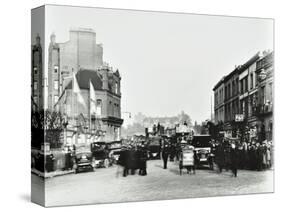 Busy Street by Stamford Bridge Stadium, (Chelsea Football Ground), Fulham, London, 1912-null-Stretched Canvas