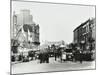 Busy Street by Stamford Bridge Stadium, (Chelsea Football Ground), Fulham, London, 1912-null-Mounted Photographic Print